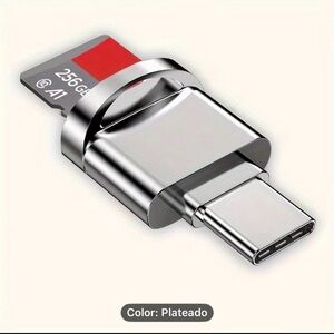 Silver USB-C Card Reader